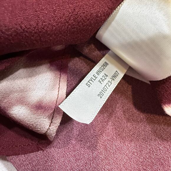 Madewell NWT Maxi Slip Skirt Floral Bordeaux Red Sz 14 Cottage Boho 90s Feminine - Picture 9 of 13